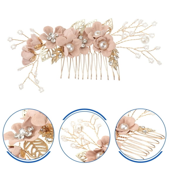 FRCOLOR decorative hair combs Hair Comb Rhinestone Hair Decoration Brides Wedding 1Set