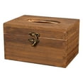 thumbnail image 2 of Lloopyting Kleenex Tissues Boxes Tissue Box Cover Country Rustic Brown Torched Wood Bathroom Facial Tissue Box Holder Cover Napkin Dispenser Room Decor Brown 21*12*10cm, 2 of 4