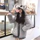 thumbnail image 2 of Chaqueta de felpa gruesa y cálida para mujer, bonita, para primavera y otoño, con orejas de koala kawaii, sudaderas con capucha, bonitas, para estudiantes y niñas, 2 of 4
