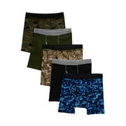 Hanes Boys' ComfortSoft Waistband Boxer Briefs, 5-Pack, Sizes S-XXL