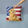 thumbnail image 2 of Carolines Treasures BB9658PW1414 Chihuahua Patriotic Fabric Decorative Pillow  14Hx14W multicolor, 2 of 4