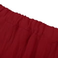 thumbnail image 6 of Capris for Women New Linen Capri Pants for Women Summer Casual Wide Leg Drawstring Elastic Waist Ruffle Hem Capris with Pockets Wine M, 6 of 9