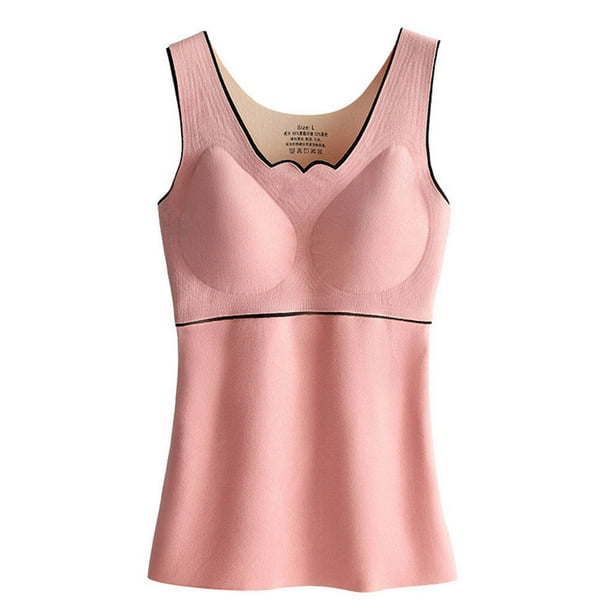 Ropa interior térmica Sonducket para niña chaleco básico de fibra acrílica grueso Rosa 2XL