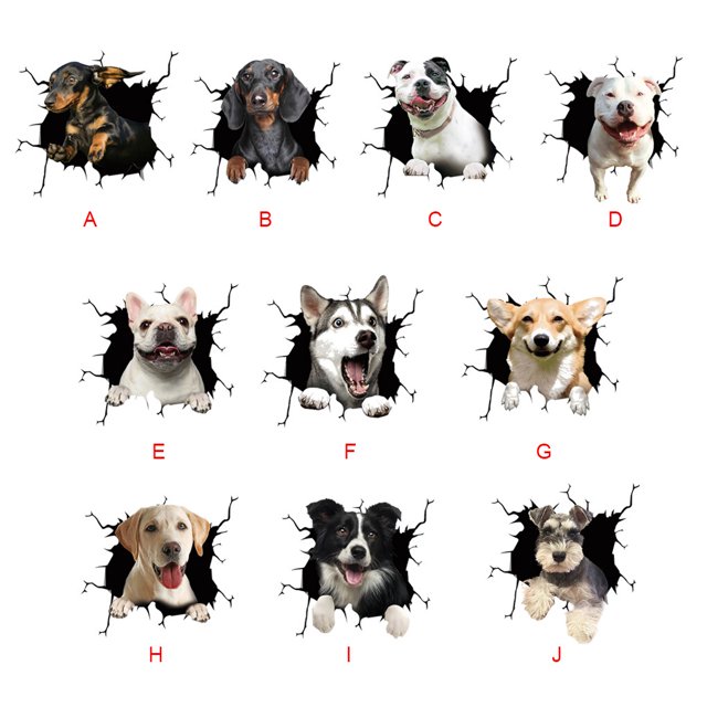 Refrigerator Sticker Animal Type Static Wall Paper Car Window Decal Decoration PVC Wall Paper, Type 10