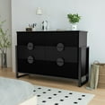 thumbnail image 4 of LGHM 6 Drawer Dresser, Chest of Drawers for Bedroom Living Room, Black, 4 of 8