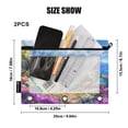 thumbnail image 3 of Flower Seacoast 2 Pack Pencil Pouch for 3 Ring Binder Smooth Zipper Folders with Pockets Clear Window Pencil Case, 3 of 6