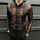 thumbnail image 3 of Camisas de hombre Camisas negras con rayas gráficas para hombre Cosas baratas con mangas cómodas Venta de moda genial 2024 Hipster con botones, 3 of 5