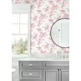 thumbnail image 4 of NextWall Pink Sketched Floral Peel and Stick Wallpaper, 4 of 8