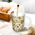 thumbnail image 3 of Yiaed Indian Paisley Print Ceramics Coffee,Large Handle Design,Extra Large Tea and Coffee Cup for Office and Home Mugs, 3 of 6