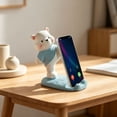 thumbnail image 5 of Virelaxpo Resin Phone Stand with Bear for Desk Home Office Video Calls and Entertainment Hands-Free Holder Decorative Ornament, 5 of 8