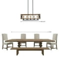 thumbnail image 3 of LNC 5-Light Farmhouse Matte Black and Wood Shade Linear for Chandelier and Kitchen Island Light Fixtures, 3 of 14
