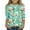 Mint Green4, variant on YOUYEDIAN Girls 3/4 Sleeve Shirts 13-14 Floral Graphic Tops Crewneck Tshirt Casual Outfits Mint Green 13-14 Years