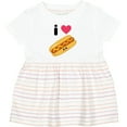 thumbnail image 3 of Inktastic I Love Hot Dogs Girls Baby Dress, 3 of 5
