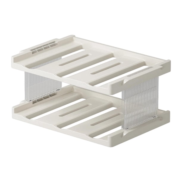 Estante organizador de botellas de agua, armario para el hogar, estante antideslizante para guardar tazas en el sótano. 33x22x15cm Transparente