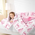 thumbnail image 4 of Homewish Pink Bow Initial Alphabet H 2pcs Bedding Comforter Set For Kids Teens Adults,Letter Monogrammed Twin Comforter Sets,Happy Xmas Christmas Breathable Bedding Set,Breathable Home Decor, 4 of 8