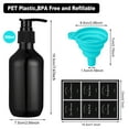 thumbnail image 2 of AOWOO 4 Packs Empty Pump Bottles, 16.9oz /500ml Shampoo Bottle Dispenser, Refillable Shampoo Bottles with Stickers Funnel, Reusable Squeeze Lotion Dispenser for Liquid Soap Bathroom, 2 of 7