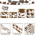 thumbnail image 3 of Dalrosia Brown Cow Wired Edge Ribbon Brown White Cow Patterned Burlap Ribbon Animal Print Fabric Ribbon for Gift Wrapping Wreath Making Craft Supplies, 3 of 5