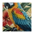 thumbnail image 4 of Acheng Parrot Flowers Branch Square Tablecloth Waterproof 100% Polyester Fiber 40*40, 4 of 8