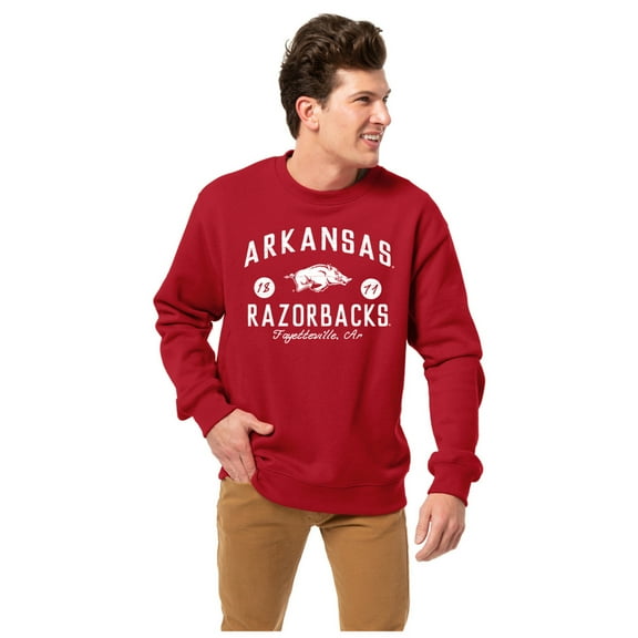 Men's-League Collegiate Wear Cardinal Arkansas Razorbacks Essentials 2.0 Pullover Sweatshirt
