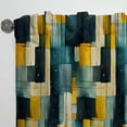 thumbnail image 6 of Designart "Fusion Of Yellow And Teal Abstract Geometrics" Geometric Curtain Single Panel, 6 of 6