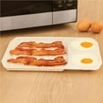thumbnail image 1 of pitrice 2 in 1 Bacon Baking Tray Microwave Tray Non-Stick Plastic Baking Tray, 1 of 6