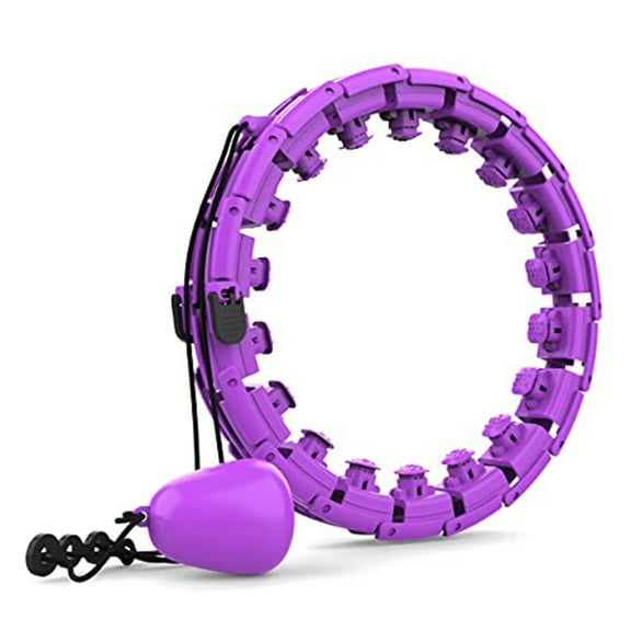 Hula Hoops for Adults Weight Loss, Weighted Hoops 2 in 1 Abdomen Fitness, 24 Detachable Knots Non-Falling Smart Hoola Hoops