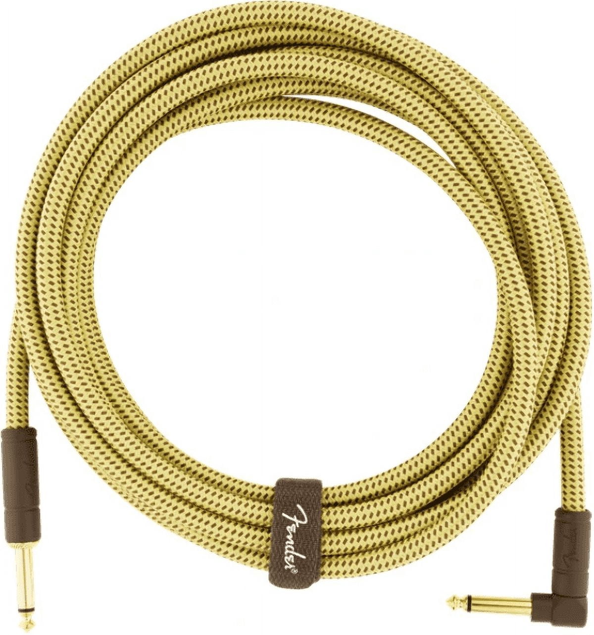 Fender Deluxe 15' Angled Instrument Cable - Tweed