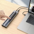 thumbnail image 3 of Neinkie USB Hub High-speed Multifunctional Driver-free Sturdy Efficient Data Transmission with Switch USB3.0 Hub Splitter 13/16 Ports Multiple Expander for PC, 3 of 9
