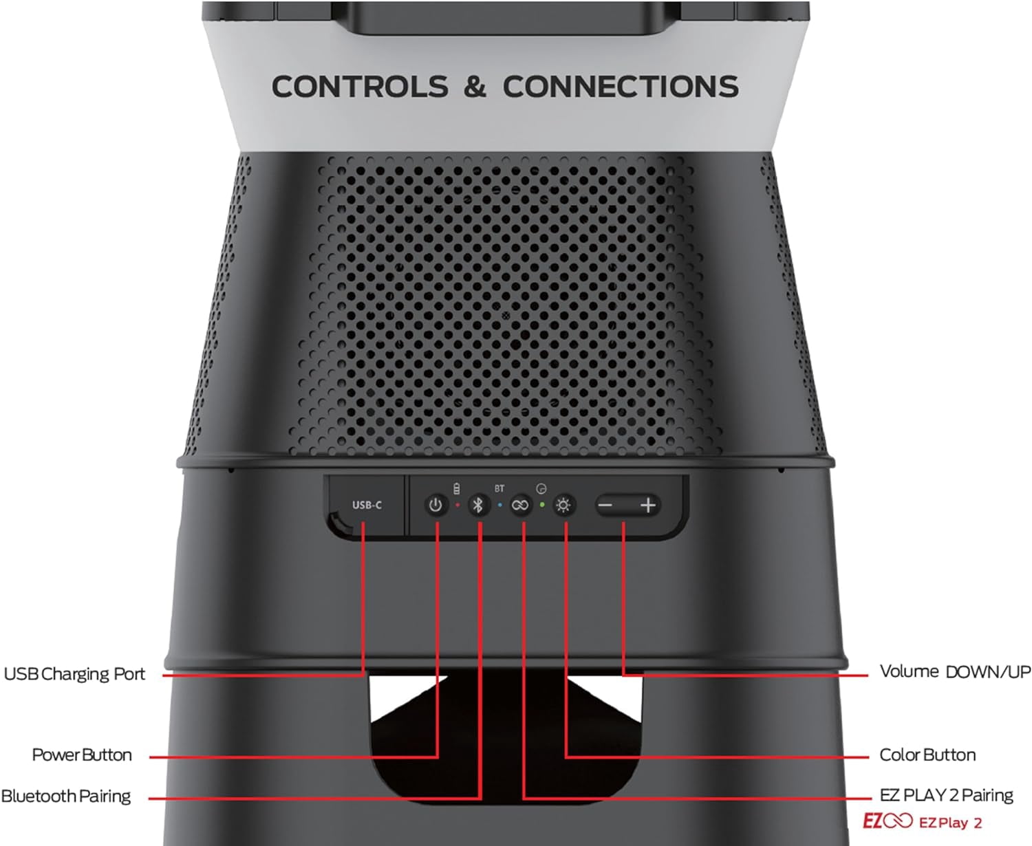 Monster Solar X Solar Powered LED Lighting Waterproof Wireless Bluetooth Portable Speaker, Black, MNSOLX-BLK
