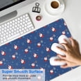thumbnail image 4 of Long Mouse Pads for Desk,Blue Christmas Santa and Snowflake Desk Mats on Top Of Desks, Desk Mouse Pad Extra Large with 3mm Non-Slip Base and Stitched Edge for Gaming,Work,Home 35.4x15.7in, 4 of 4