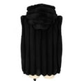 thumbnail image 6 of BiZtdJrK Womens Faux Fur Vest Winter Warm Short Coat Fluffy Shaggy Sleeveless Jacket Lounge Fuzzy Outerwear Black L, 6 of 7
