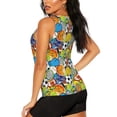thumbnail image 3 of Bixox Women's Various Balls Printed Sleeveless Fitness Workout Running Quick-Dry Tank Top, 3 of 7