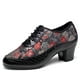 thumbnail image 3 of XIHAHA zapatos de baile latino de tacón alto para mujer y adulto, zapatos de baile Social cuadrados, zapatos deportivos transpirables, tela de microfibra bordada, 3 of 5