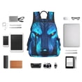 thumbnail image 6 of Balery Futuristic Blue Light Wolf Lightweight Backpack for Men and Women - Durable and Water-Resistant, Ideal for School, Work, Travel, and Everyday Use, 6 of 9