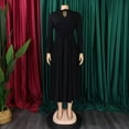 thumbnail image 4 of Women's Elegant Mock Neck A Line Ruffle Party Mini Dress A-line Pleated Dress, 4 of 8