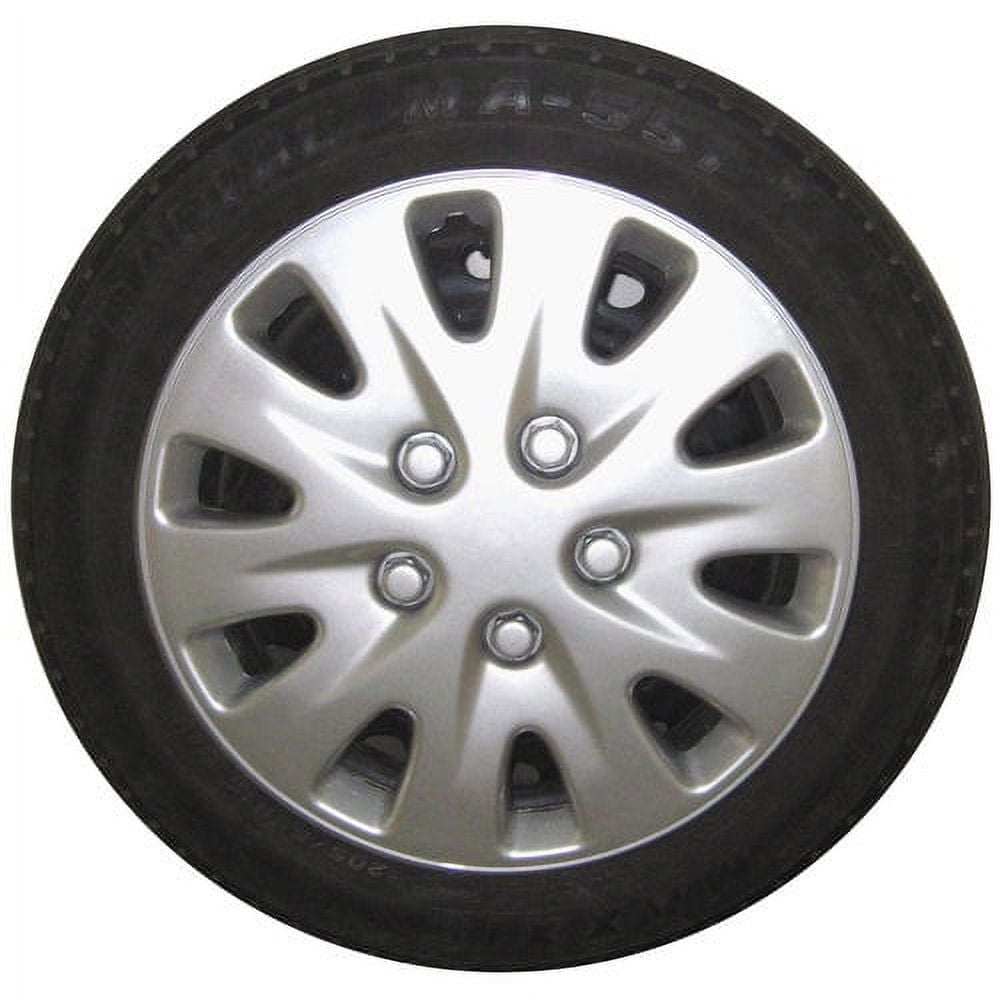 Autosmart Silver Alloy W/ Lacquer Finish Wheel Cover, Chrysler Replica, 16", Set of 4