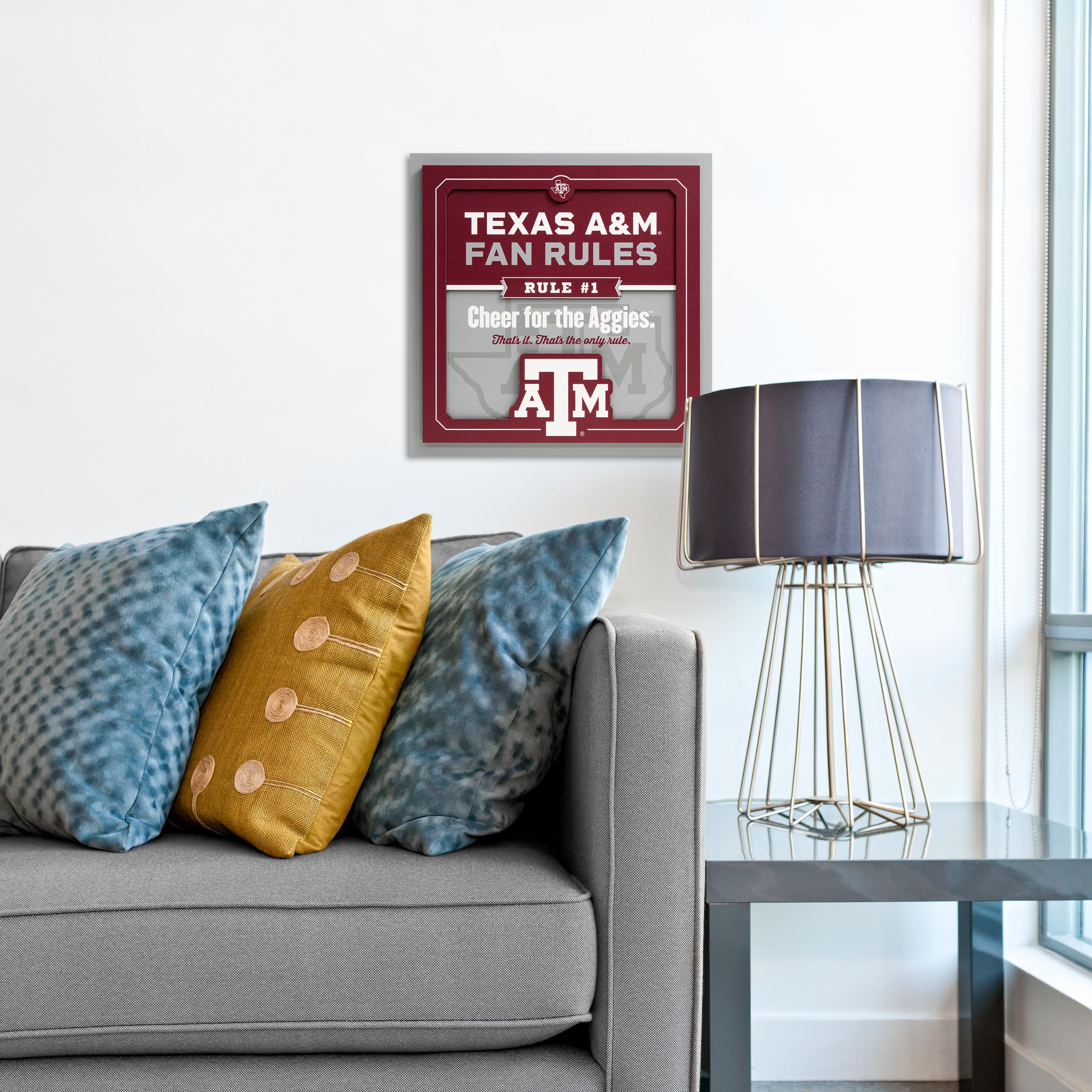 YouTheFan NCAA Texas A&M Aggies Fan Rules 3D Wall Art