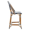 thumbnail image 4 of SAFAVIEH California Outdoor Patio Counter Stool, Navy/White, 4 of 11