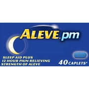 Aleve PM Pain Reliever/Nighttime Sleep Aid Naproxen Sodium Caplets, 220 mg, 40 ct