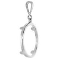 thumbnail image 3 of Sterling Silver Quarter Dollar Bezel 24 mm Coins Prong Back Square Edge 25 Cent Coin NOT Included, 3 of 5
