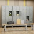 thumbnail image 2 of GangMei 12 Doors Metal Storage Locker Cabinet for Employees, Storage Locker for School Office Gym Bedroom, Industrial Steel Storage Locker with 12 Hooks, Assembly Required(Light Gray), 2 of 9