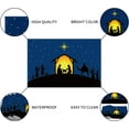 thumbnail image 2 of Linen Blue Christmas Nativity Placemats Holy Nativity Table Mats Religious Scene Christmas Nativity Decorations and Supplies for Home Table-12×18'''', 2 of 3