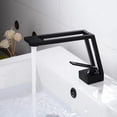 thumbnail image 5 of Elegante grifo para lavabo de baño con agua fría y caliente, grifo monomando de latón con diseño gráfico, diseñado atemporalmente para renovar su baño, 5 of 5