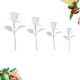 thumbnail image 3 of 4 Pcs Bricolage Fait Main Ornement de Rose 3D Mini Modèle de Rose Colle Cristal (Blanc), 3 of 4