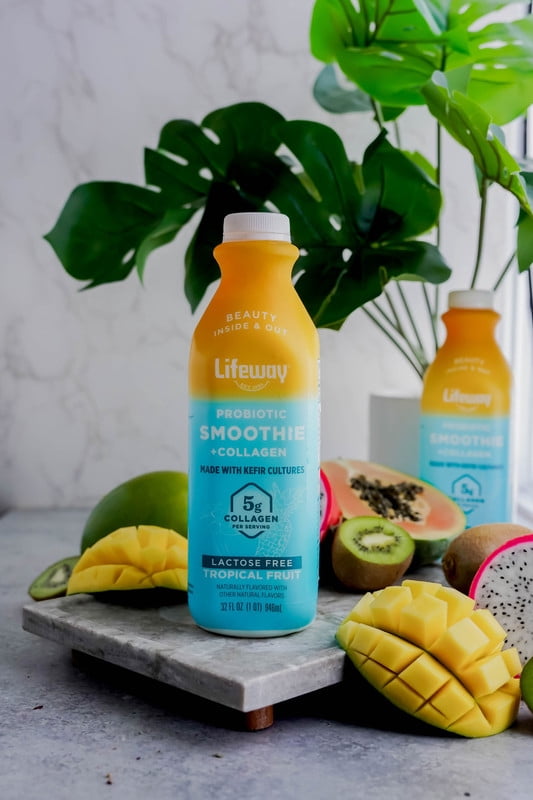 Lifeway Low Fat Probiotic Plus Collagen Tropical Fruit Smoothie
