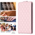 thumbnail image 5 of Allytechgroup Luxury PU Leather Case for iPhone 16, Vertical Flip Wallet Case with 3 Card Slots, Adjustable Kickstand Magnetic Closure Shockproof Protective Shell for Women Men, Pink, 5 of 7