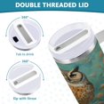 thumbnail image 5 of 40 Oz Car Handle Water Bottle Water Cup Water Bottle Water Jug Coffee Cup Travel Water Bottle Beautiful Brown Owl, 5 of 8