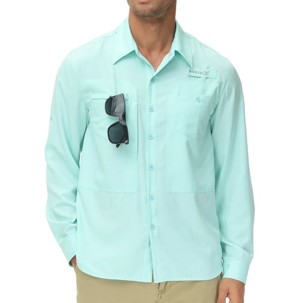 Pdbokew Men's Sun Protection Fishing Shirts Long Sleeve Travel Work