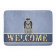 thumbnail image 1 of Carolines Treasures BB5670RUG Shih Tzu Black Silver Welcome Machine Washable Memory Foam Mat, 1 of 4