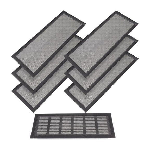 Jinswick 4x10Inch Magnetic Vent Register Filter - Washable Mesh Screen Covers for HVAC Floor Grilles Floor Vent Hoods 6-Pack